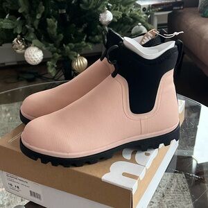 Native Pink and Black Ankle Boots